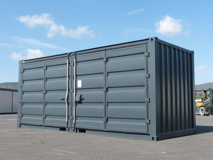 Container de stockage 20 pieds Open Side – Noir – Image 6