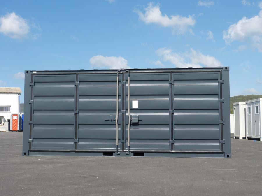 Container de stockage 20 pieds Open Side – Noir – Image 5