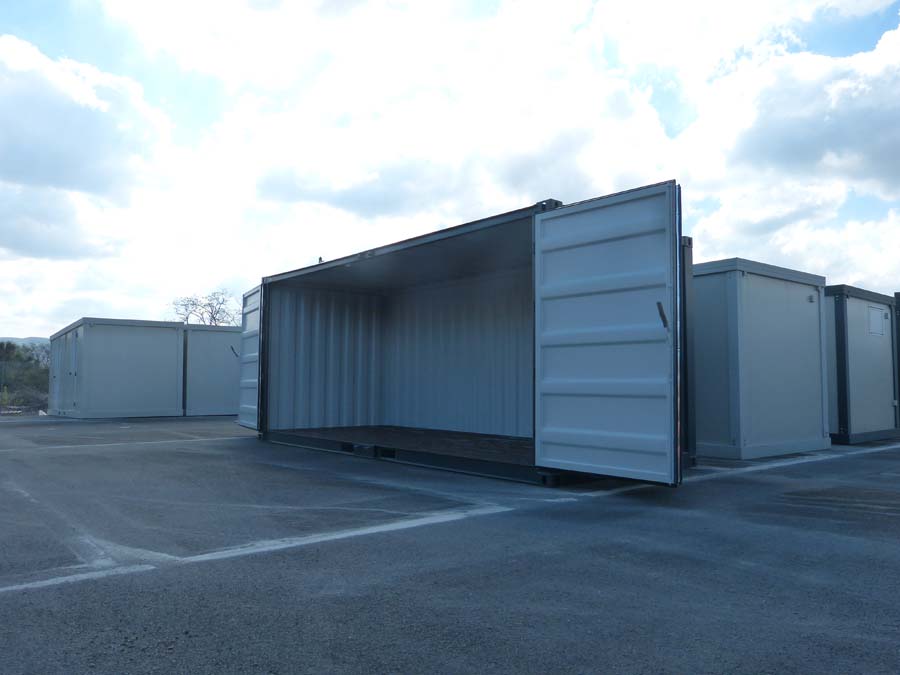 Container de stockage 20 pieds Open Side – Noir – Image 9