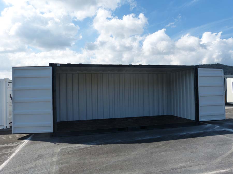 Container de stockage 20 pieds Open Side – Noir – Image 8